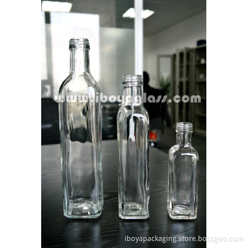250ml/500ml/750ml/1000ml Square Glass Oliver Oil Bottle